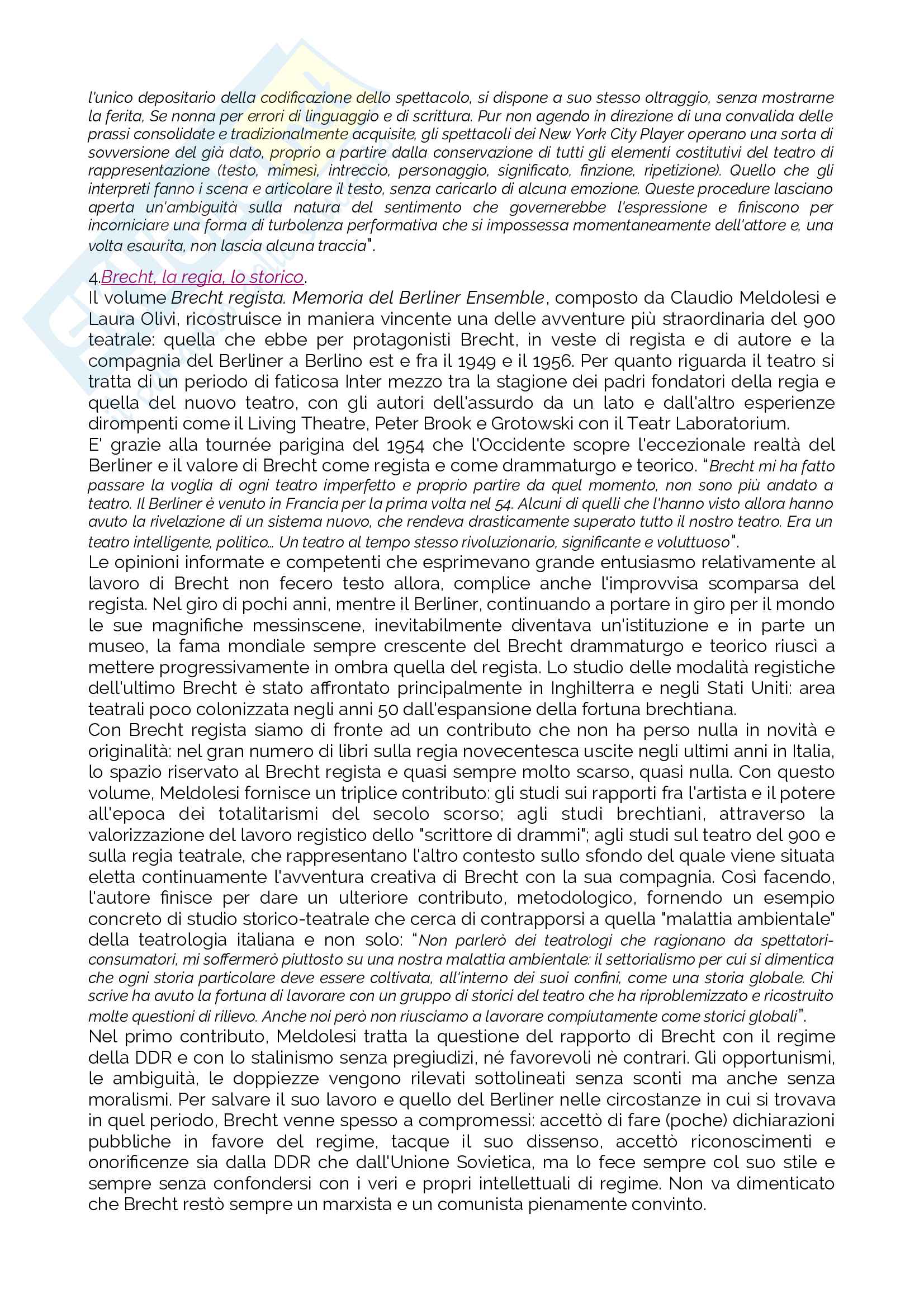 Riassunto esame Storia del teatro e dello spettacolo, prof De Marinis, libro consigliato Ripensare il Novecento teatrale, De Marinis Pag. 16