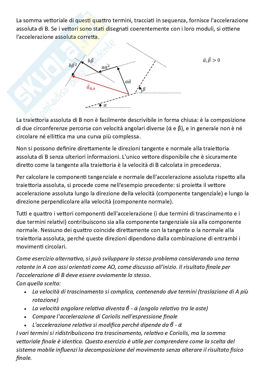Fondamenti di meccanica teorica ed applicata (parte 4): teorema di Rivals e teorema dei moti relativi per la cinematica del corpo rigido Pag. 36
