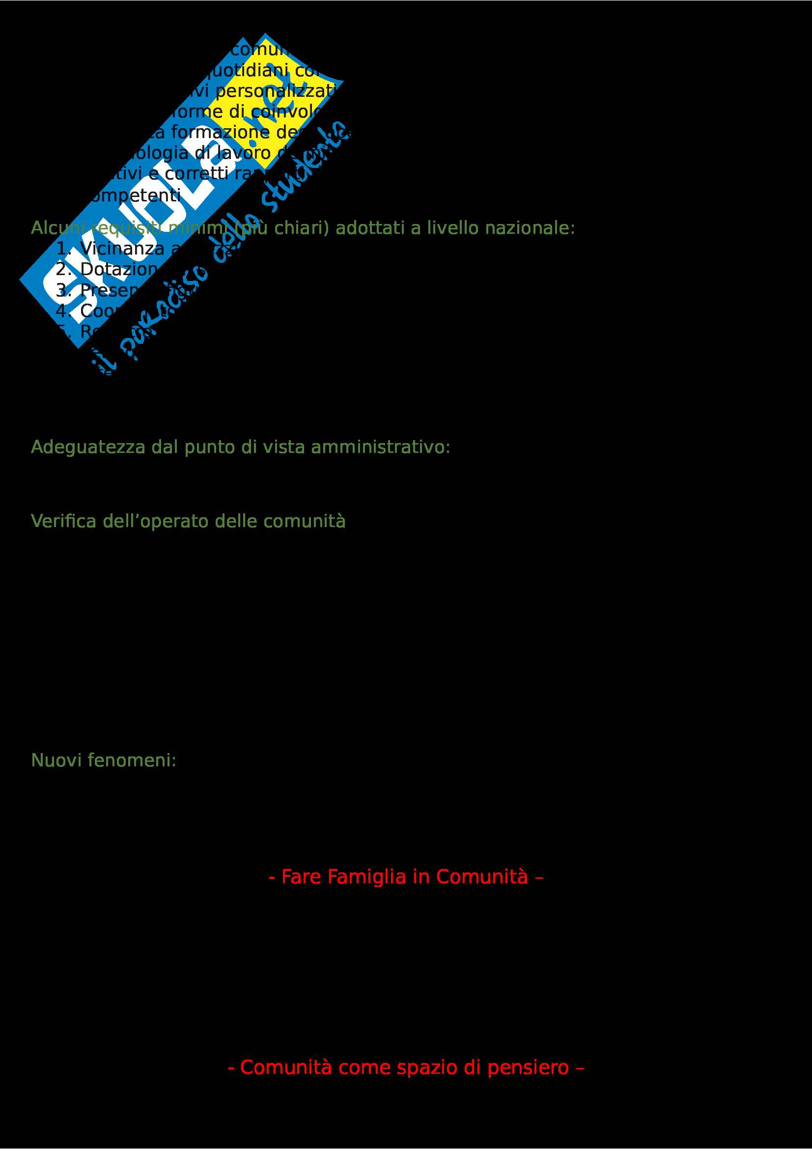 Riassunto esame Pedagogia Sociale e di Comunità, prof. P. Dusi Pag. 16