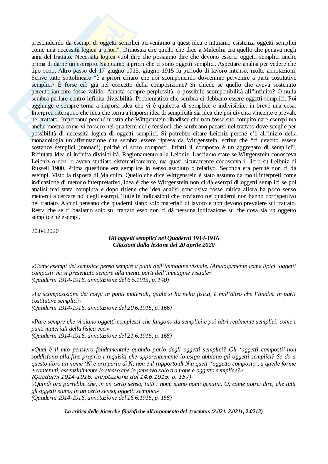 Filosofia del linguaggio 2 - Wittgenstein Pag. 21