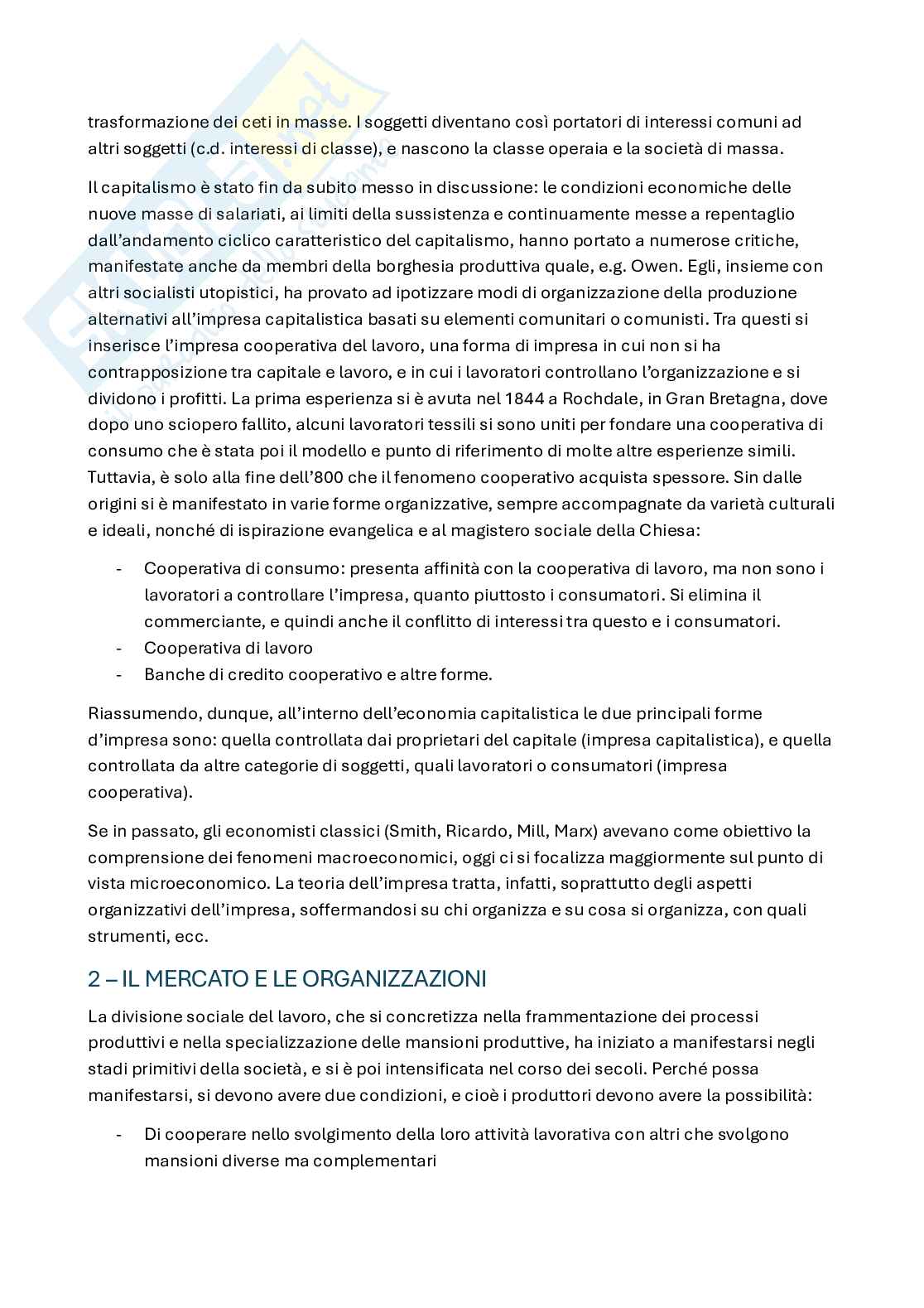 Appunti di Economia dell'organizzazione  Pag. 2