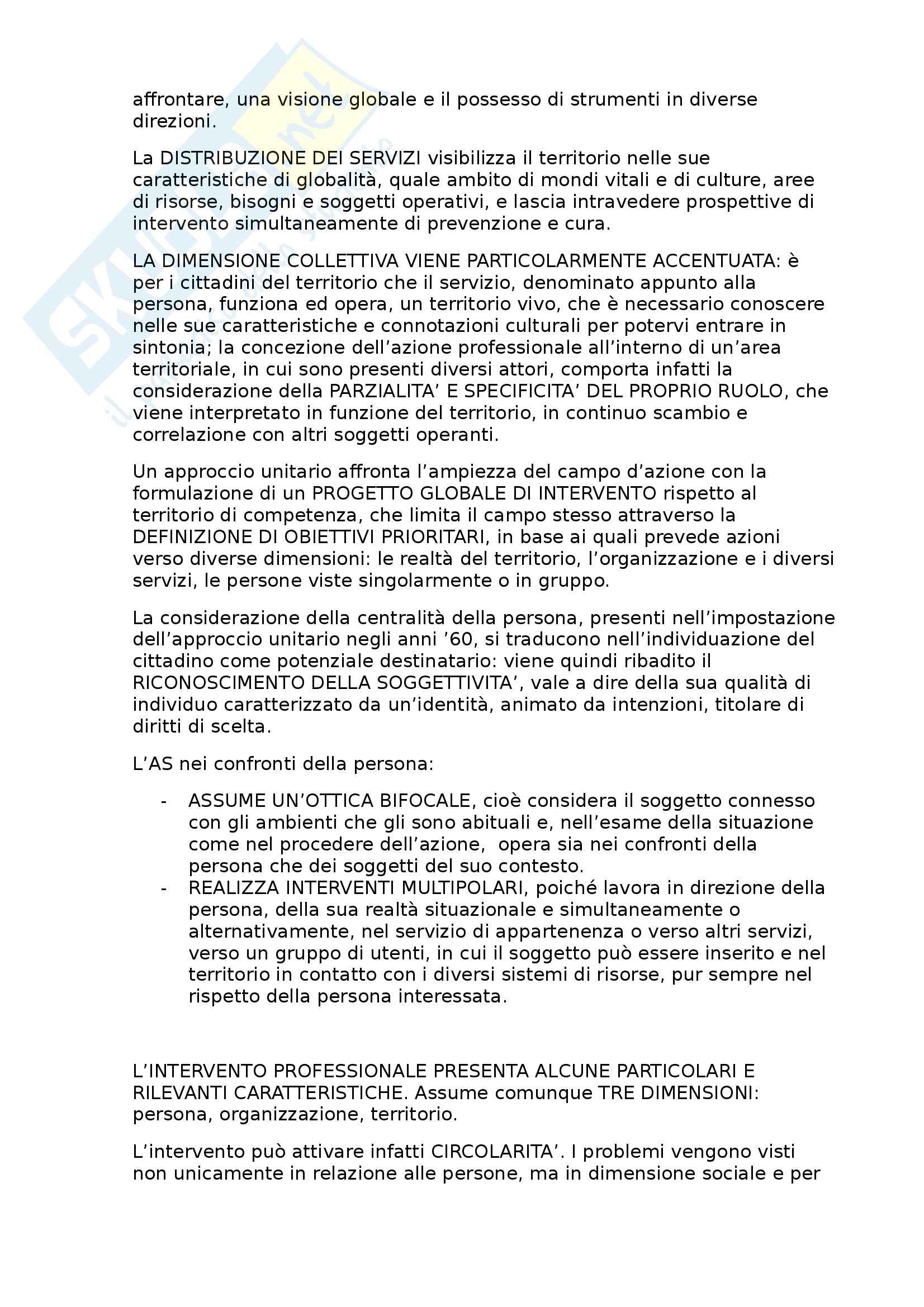 Riassunto esame Servizio sociale, prof. Palmieri, libro consigliato Le dimensioni dell'intervento sociale, Ferrario Pag. 2