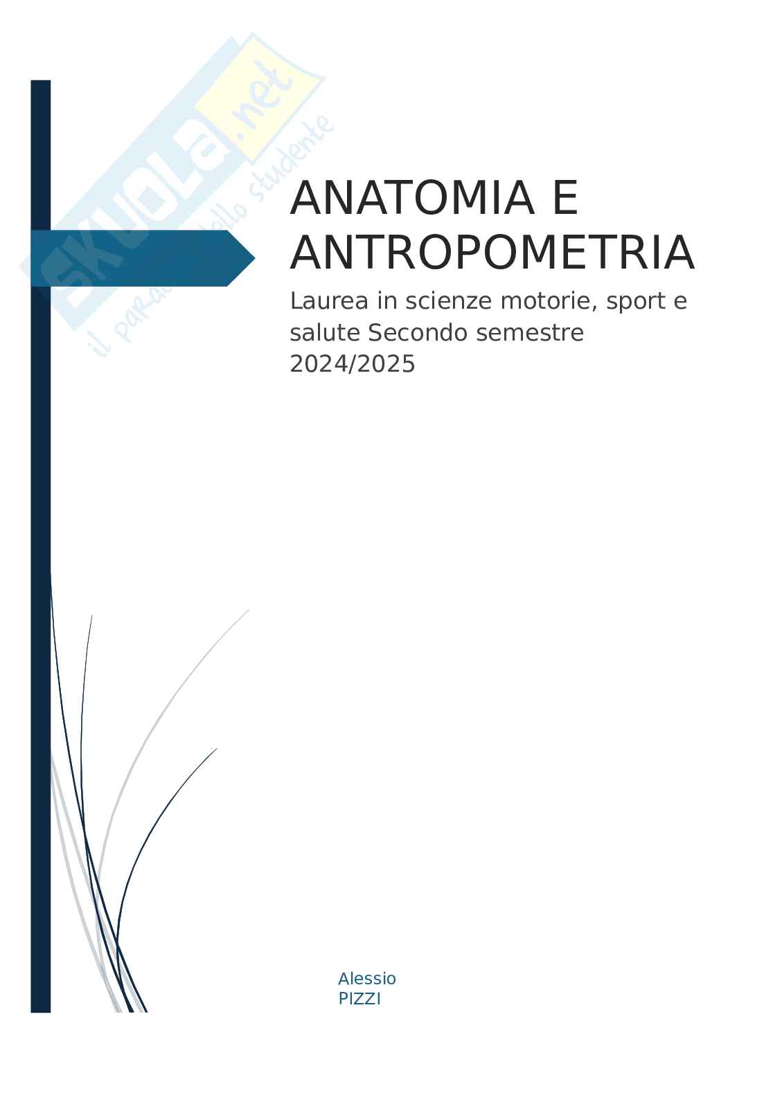 Anatomia umana, antropometria e postura Pag. 1