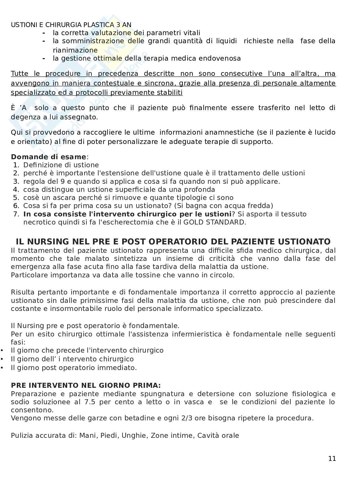 Chirurgia plastica - Ustioni  Pag. 11