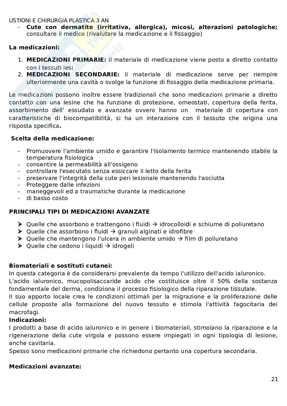 Chirurgia plastica - Ustioni  Pag. 21