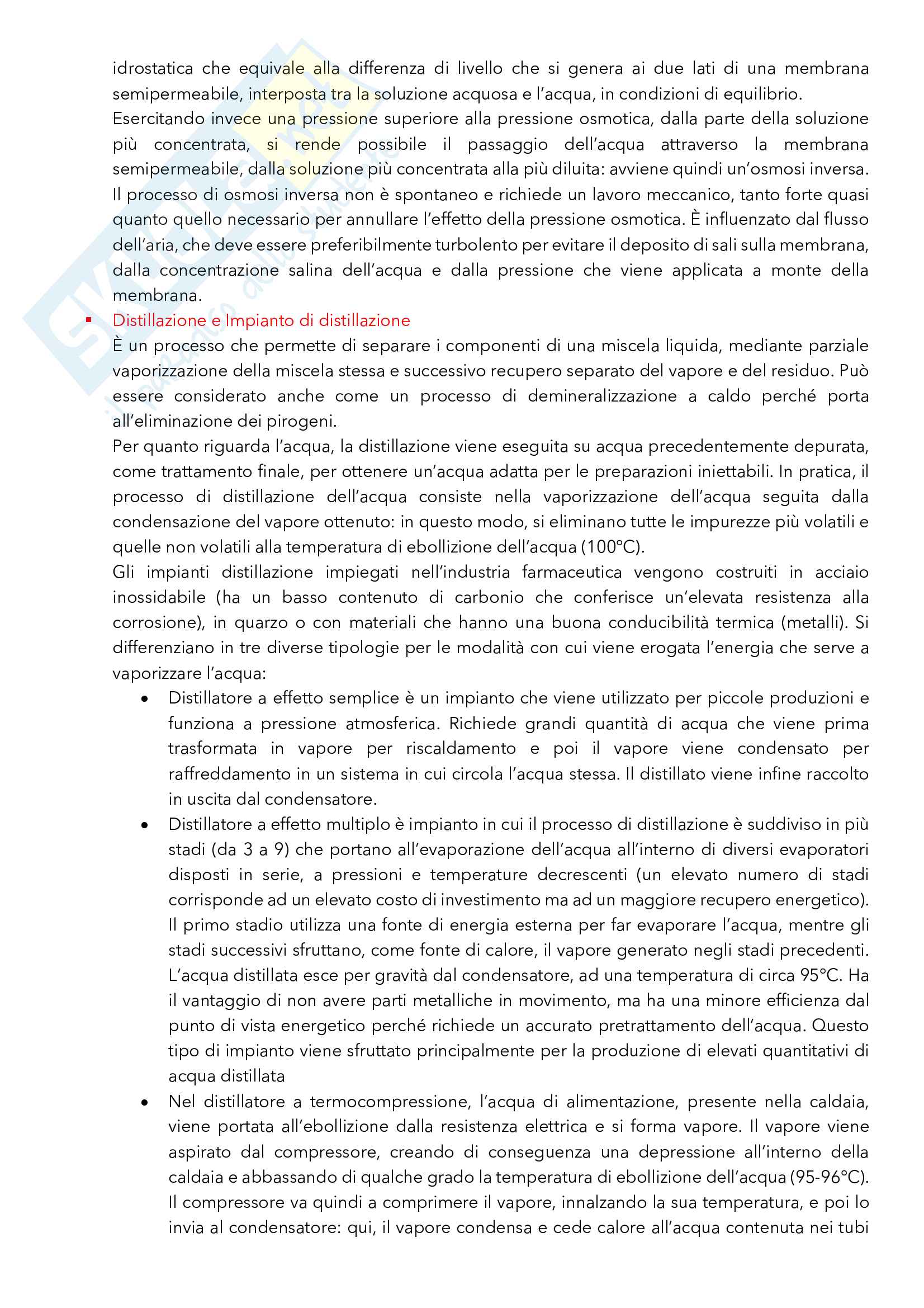 Argomenti principali di Tecnica ed Impianti della Produzione Farmaceutica Pag. 26