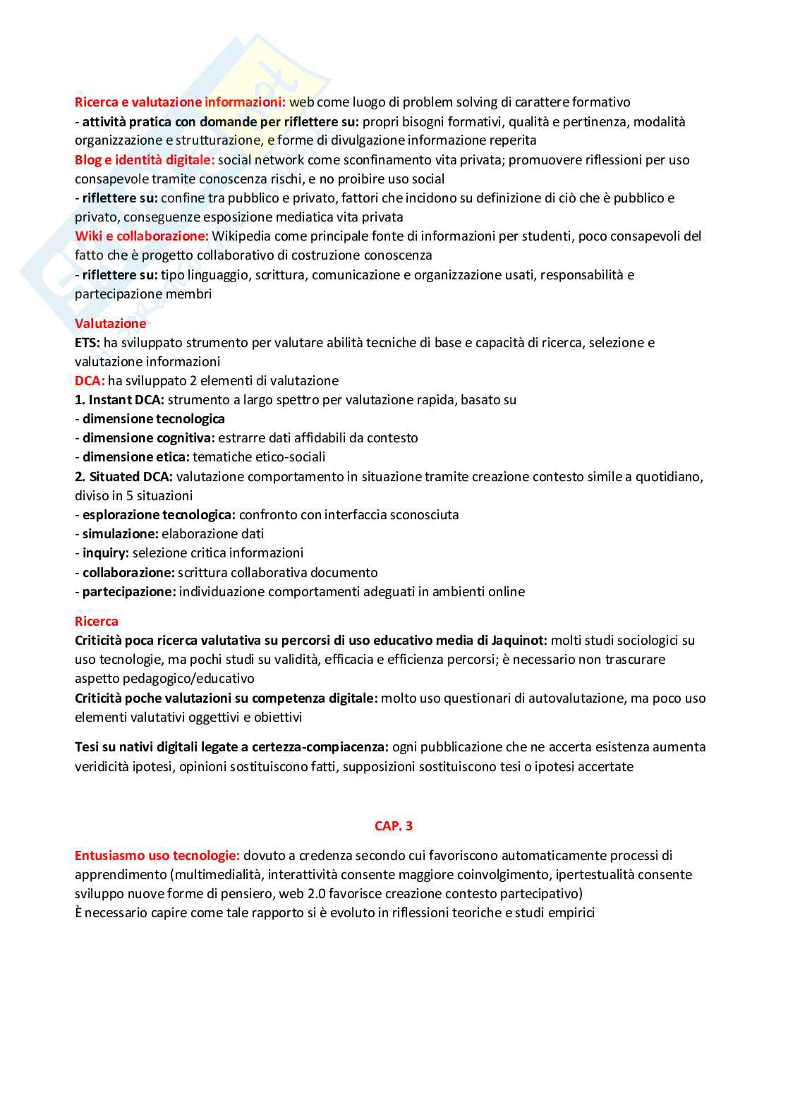 Tecnologie dell'istruzione e dell'apprendimento (B024369) - Kit completo, appunti, domande e slide | SFP Notes Vol. 02 Pag. 16