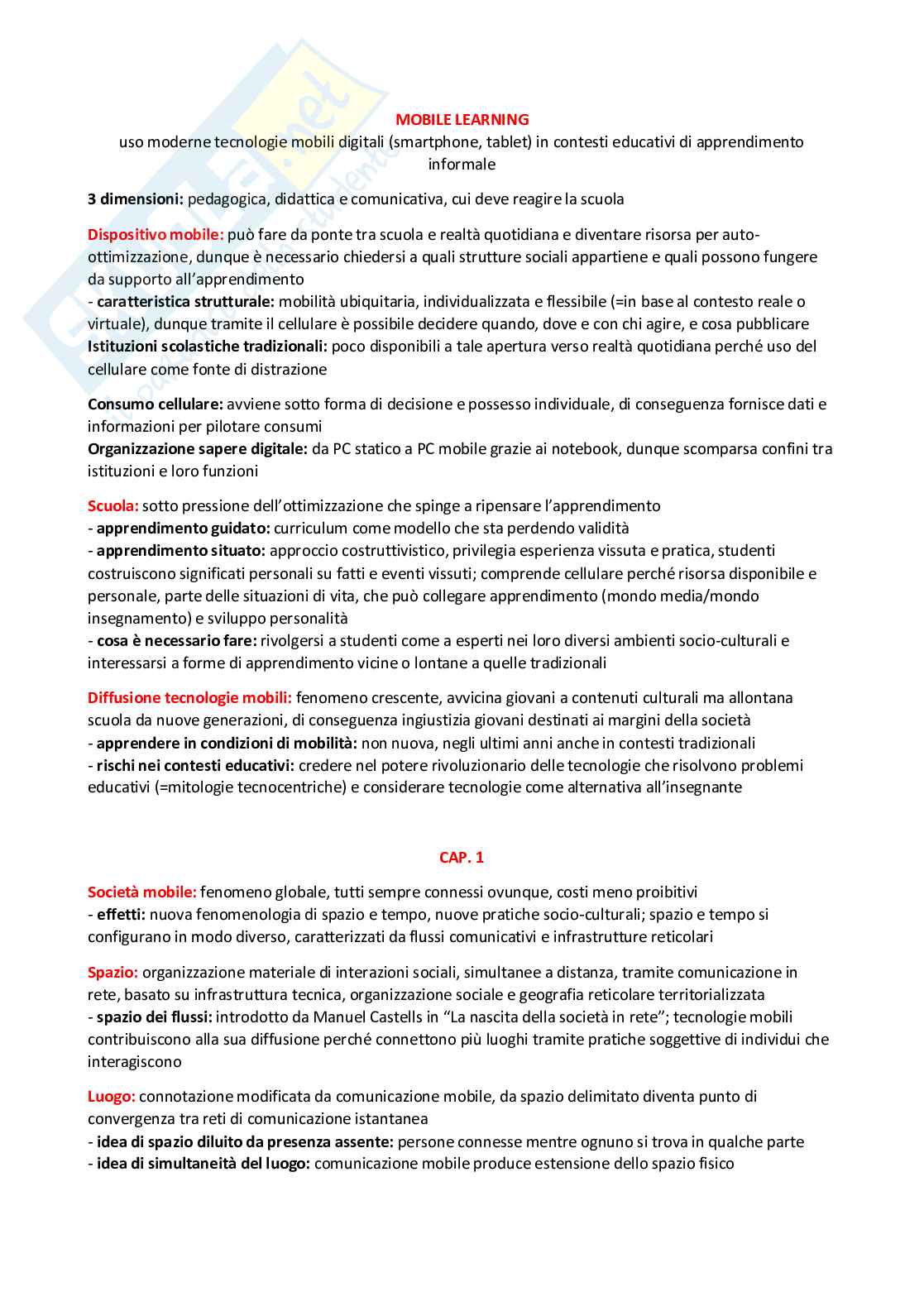 Tecnologie dell'istruzione e dell'apprendimento (B024369) - Kit completo, appunti, domande e slide | SFP Notes Vol. 02 Pag. 21