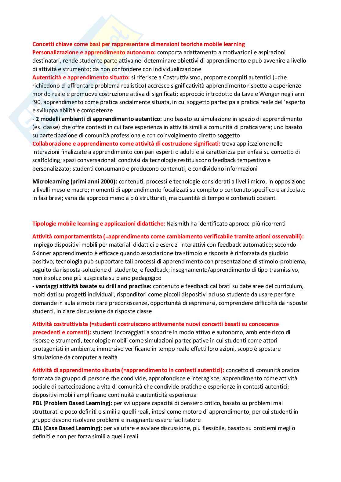 Tecnologie dell'istruzione e dell'apprendimento (B024369) - Kit completo, appunti, domande e slide | SFP Notes Vol. 02 Pag. 26