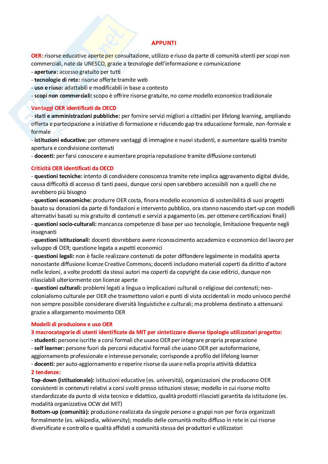 Tecnologie dell'istruzione e dell'apprendimento (B024369) - Kit completo, appunti, domande e slide | SFP Notes Vol. 02 Pag. 36