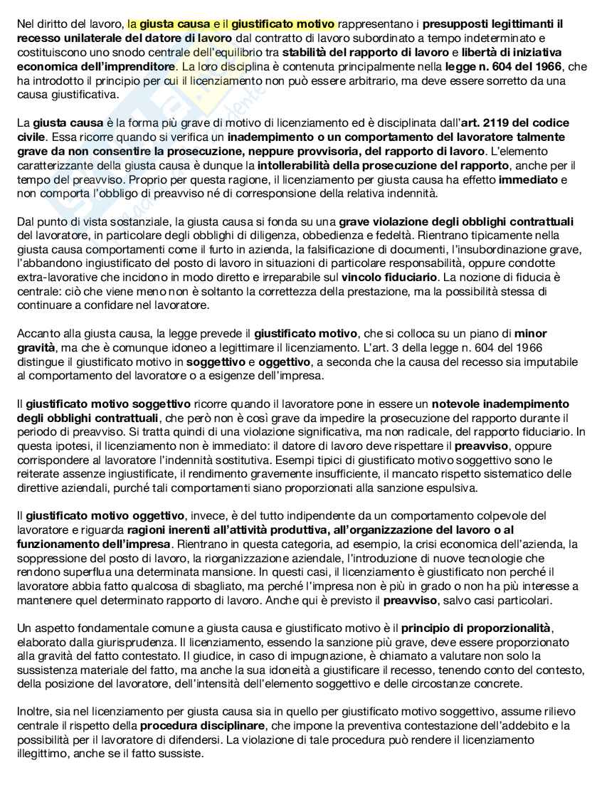 Diritto del lavoro  Pag. 11