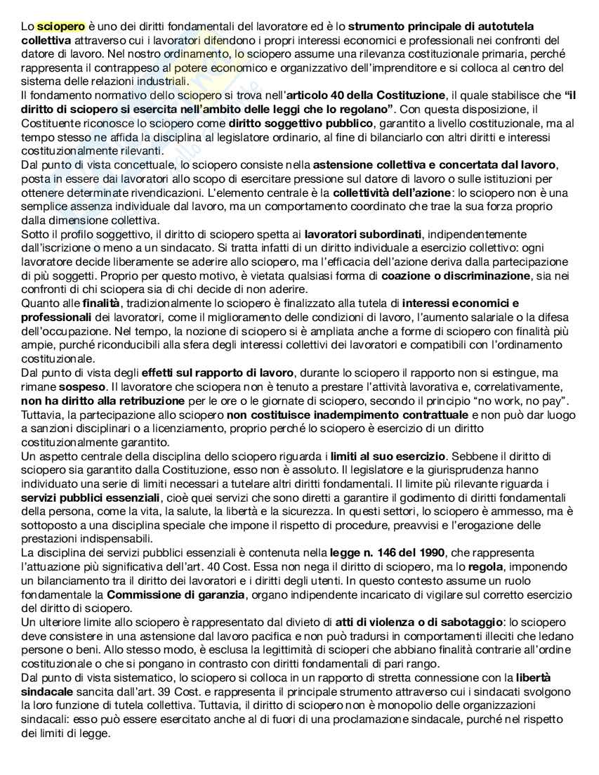Diritto del lavoro  Pag. 16