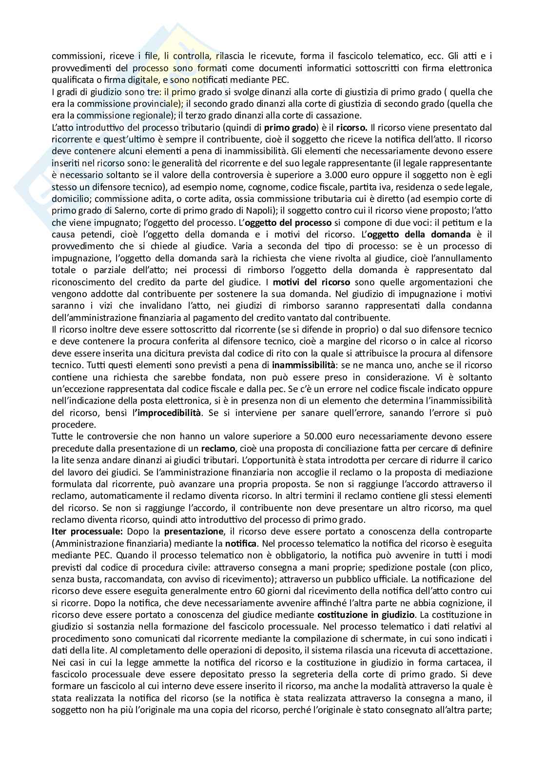Riassunto esame Diritto tributario, Prof. Degiovanni Flora, libro consigliato Istituzioni di diritto tributario, Tesauro Pag. 61