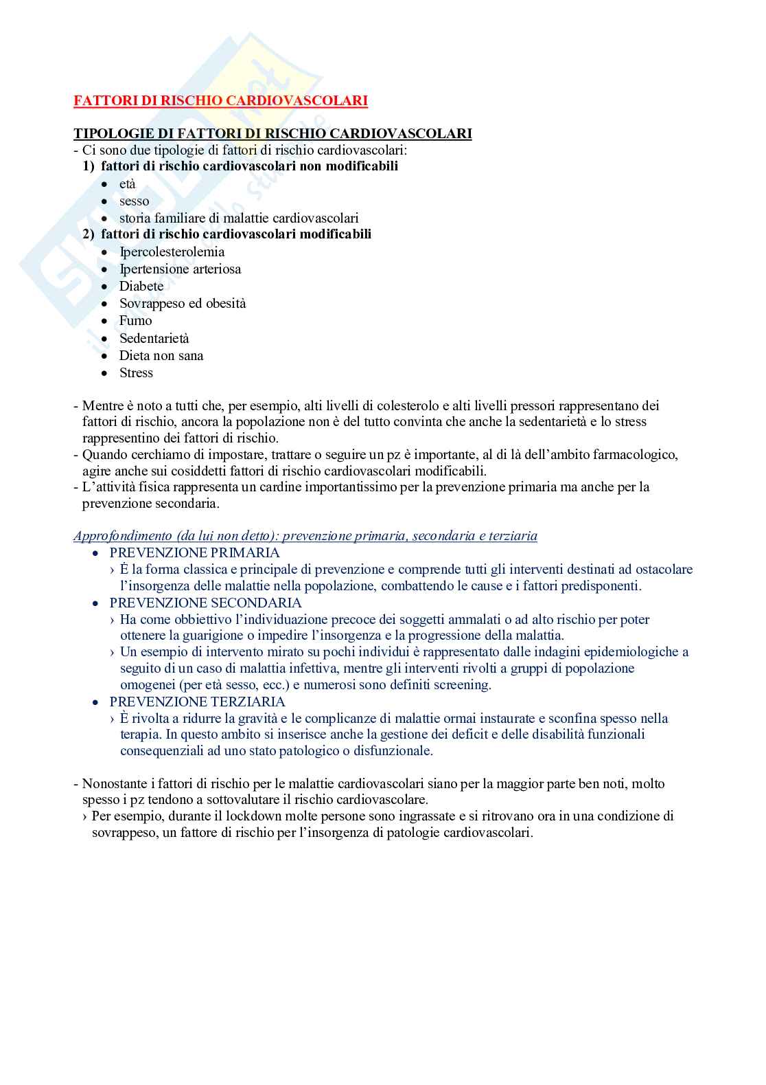 Fisioterapia e professioni sanitarie - Appunti di cardiologia   Pag. 2