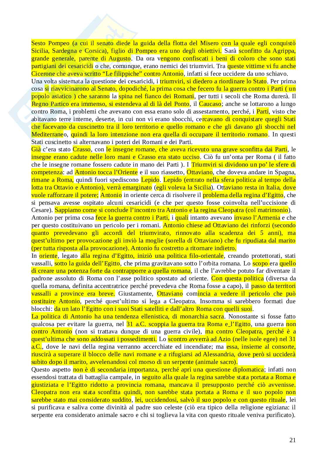 Storia romana - Appunti Pag. 21
