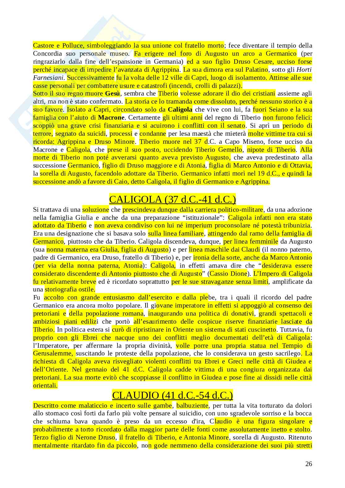Storia romana - Appunti Pag. 26