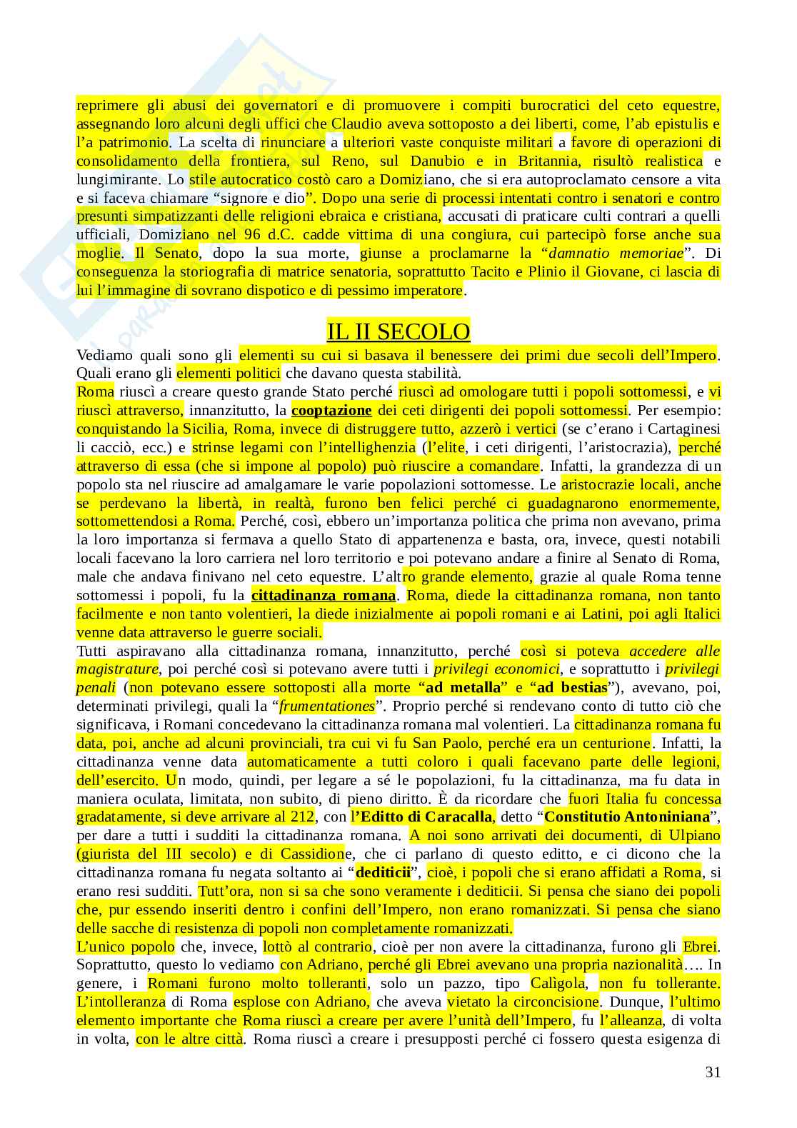 Storia romana - Appunti Pag. 31