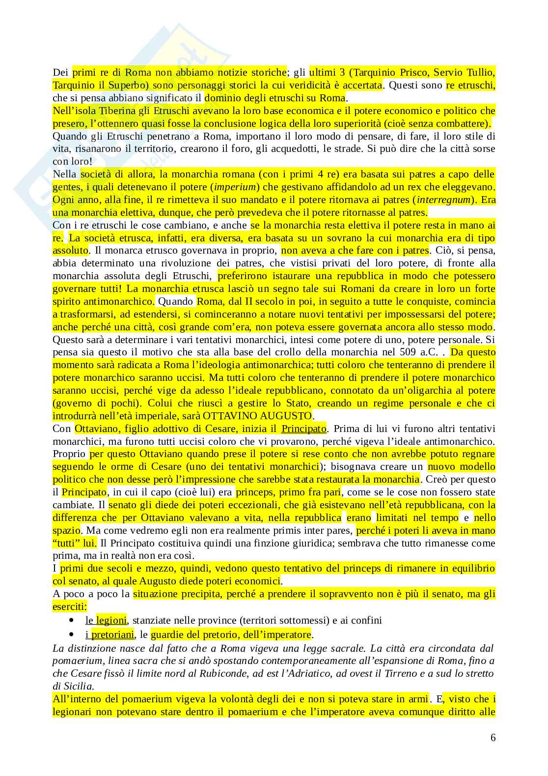 Storia romana - Appunti Pag. 6