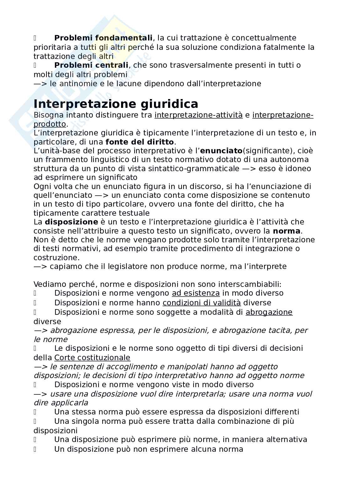 Riassunto esame Logica e argomentazione giuridica, Prof. Pino Giorgio, libro consigliato L'interpretazione del diritto, Pino Pag. 2