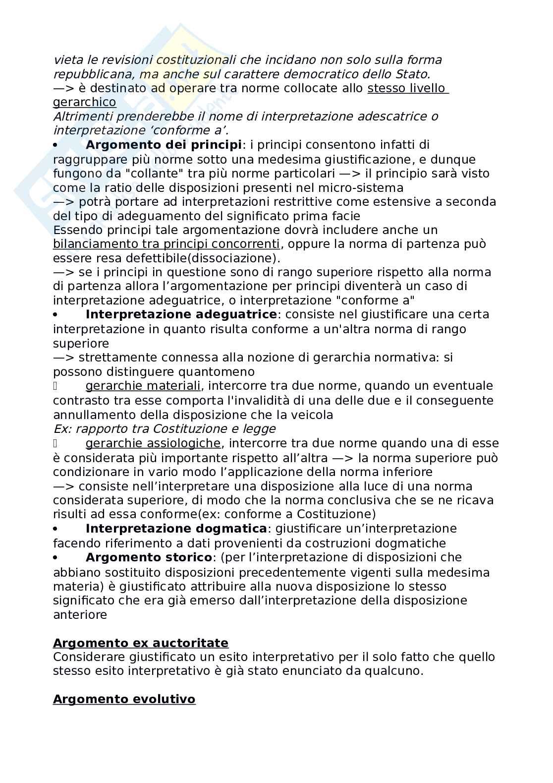 Riassunto esame Logica e argomentazione giuridica, Prof. Pino Giorgio, libro consigliato L'interpretazione del diritto, Pino Pag. 36