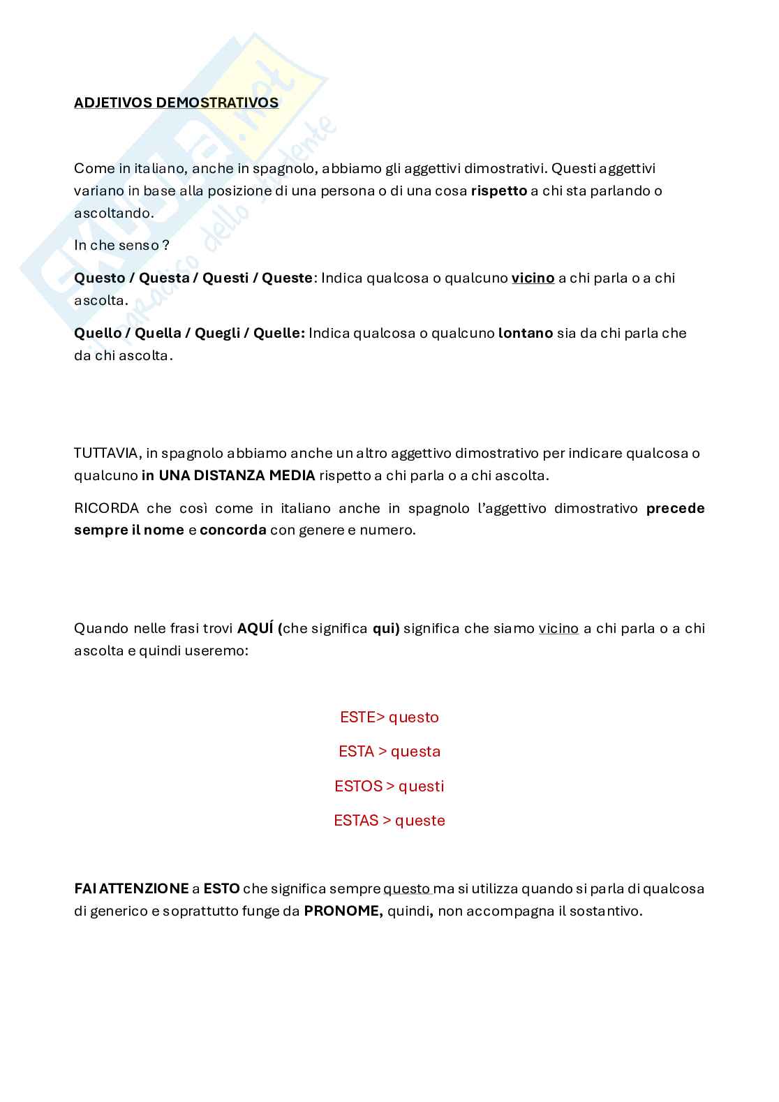 Appunti completi esame Lingua spagnola scritto e orale  Pag. 6