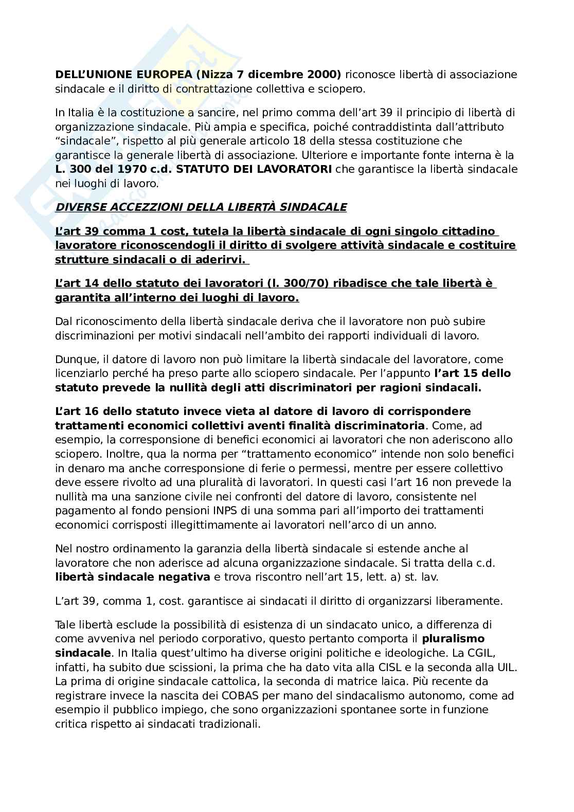 Diritto del lavoro  Pag. 2