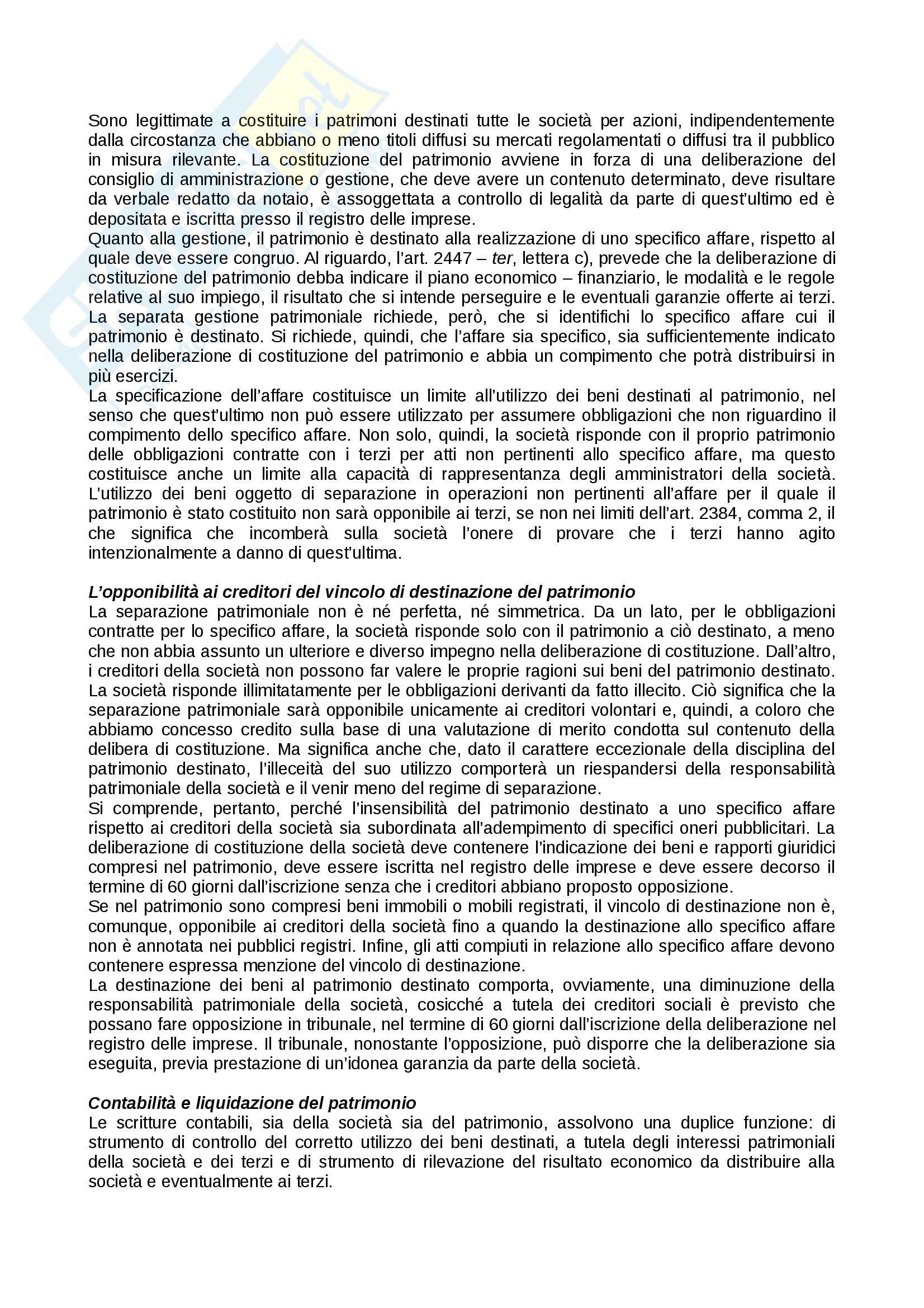 Riassunto esame Diritto Commerciale II, prof. Caterino, libro consigliato Manuale breve, Diritto delle società  Pag. 31