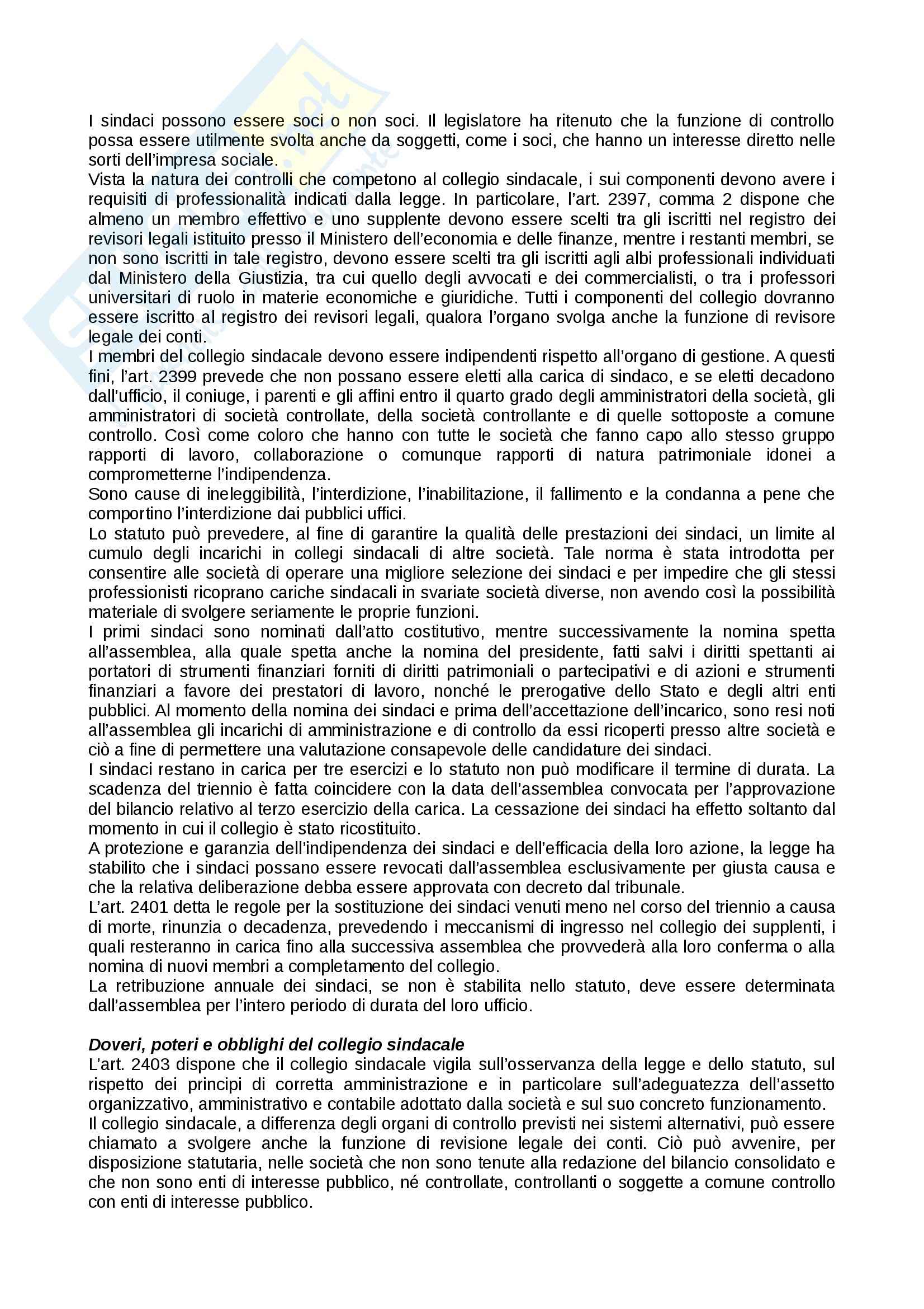 Riassunto esame Diritto Commerciale II, prof. Caterino, libro consigliato Manuale breve, Diritto delle società  Pag. 51