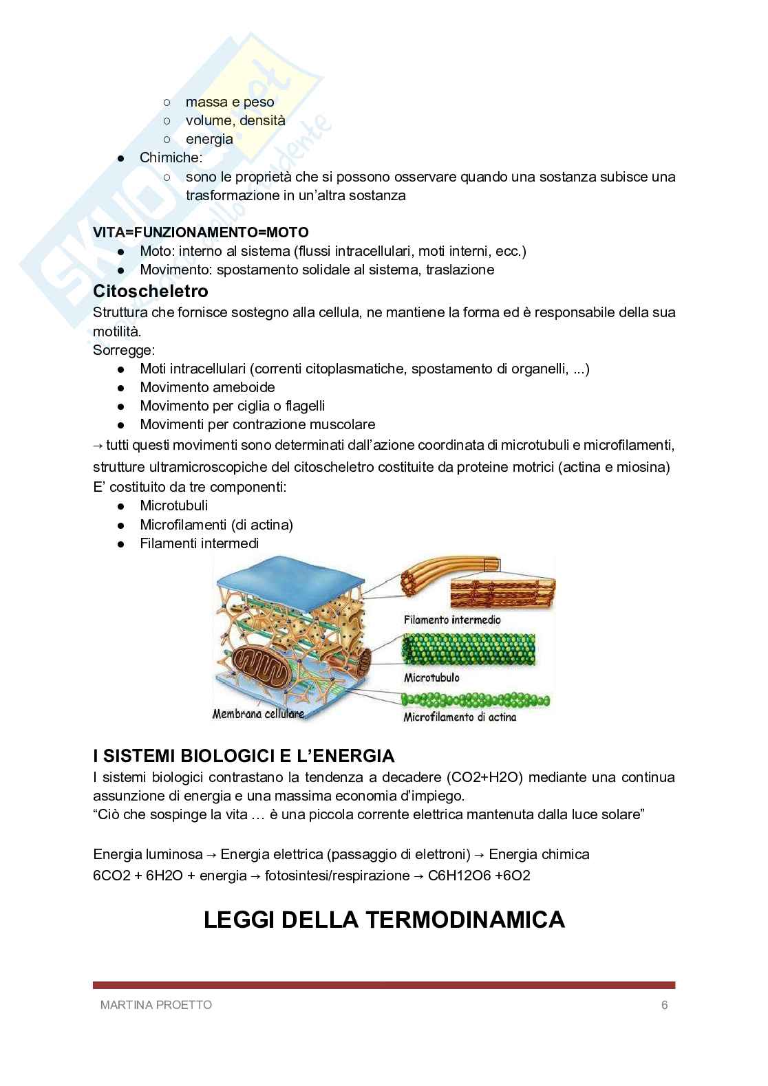 Biologia e biochimica  Pag. 6
