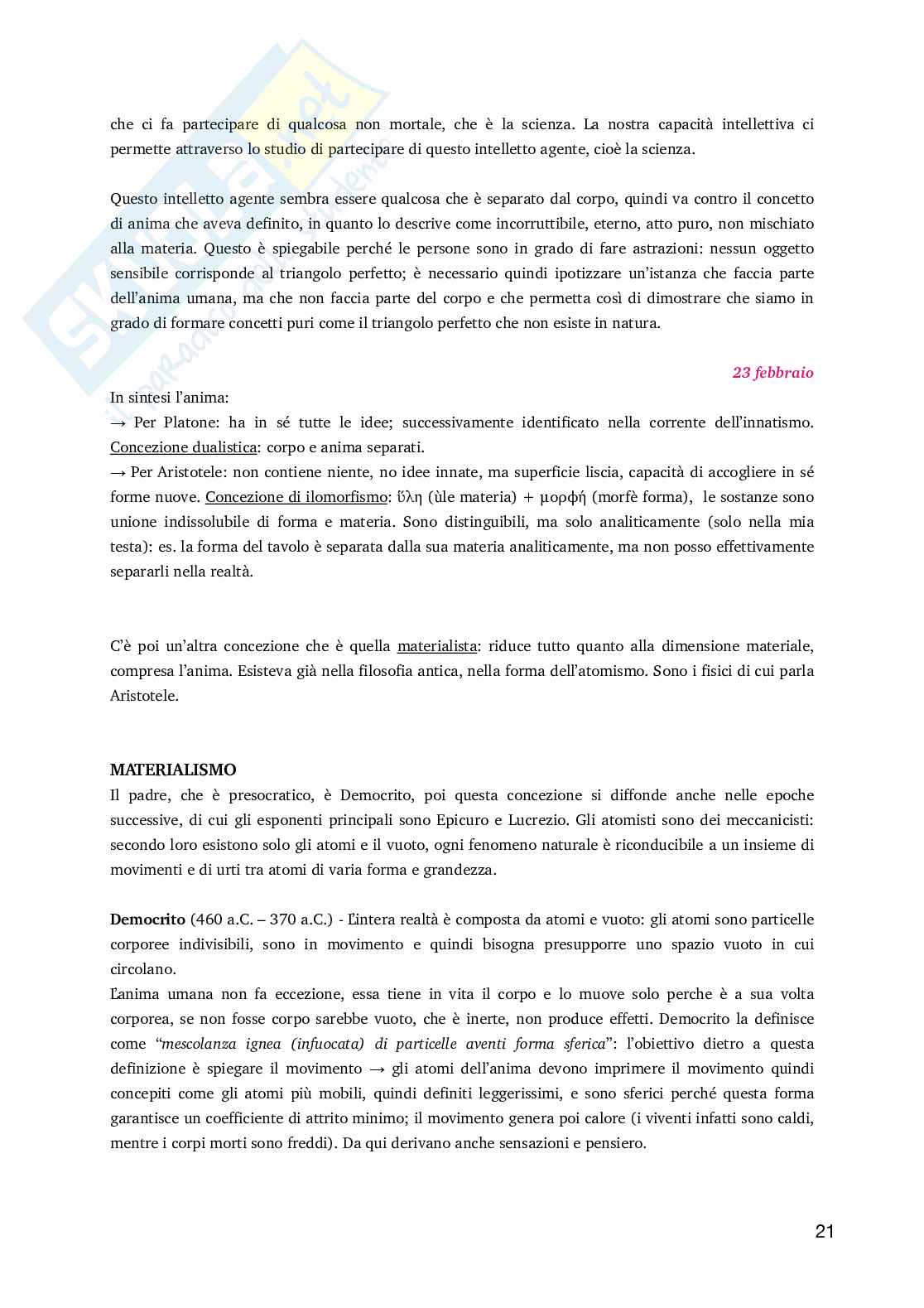 Appunti di Storia della filosofia  Pag. 21