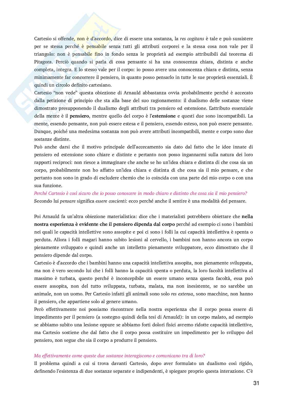 Appunti di Storia della filosofia  Pag. 31