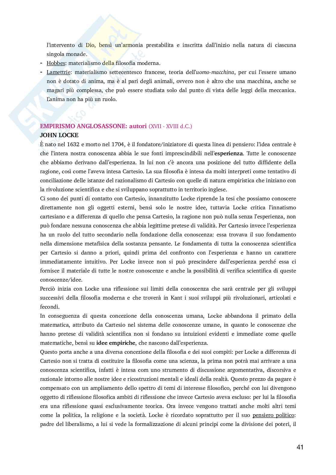 Appunti di Storia della filosofia  Pag. 41