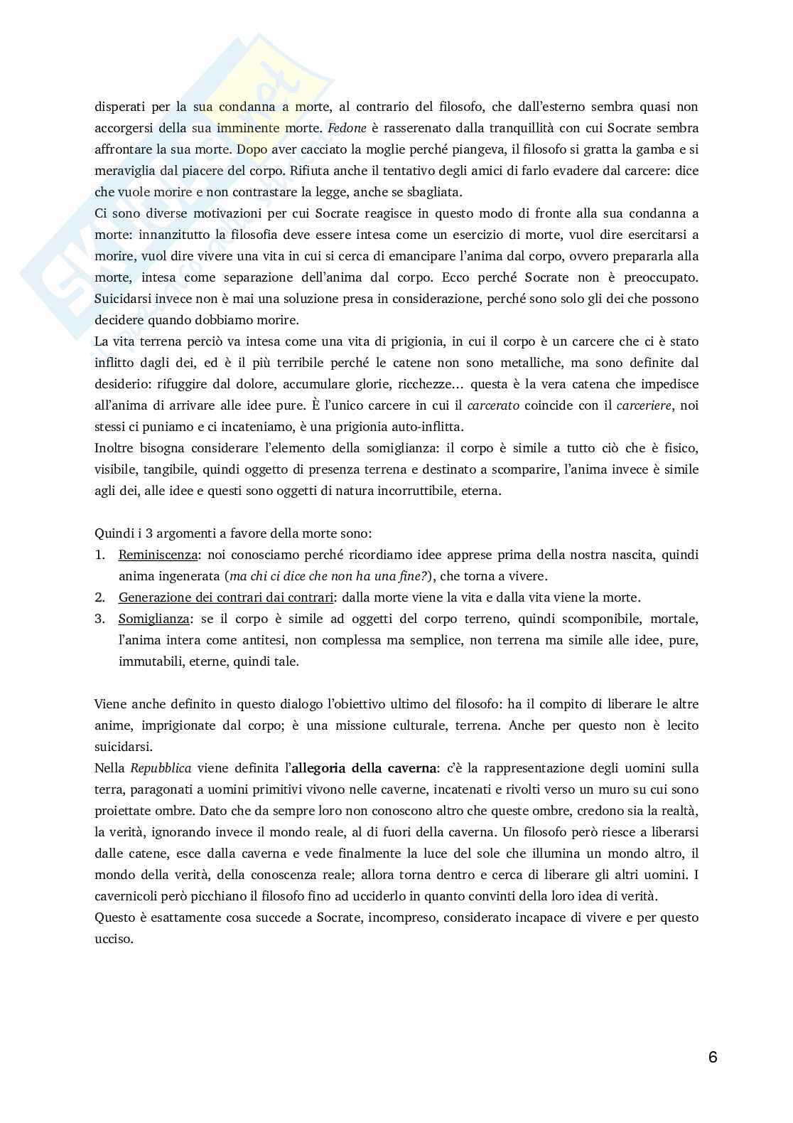 Appunti di Storia della filosofia  Pag. 6