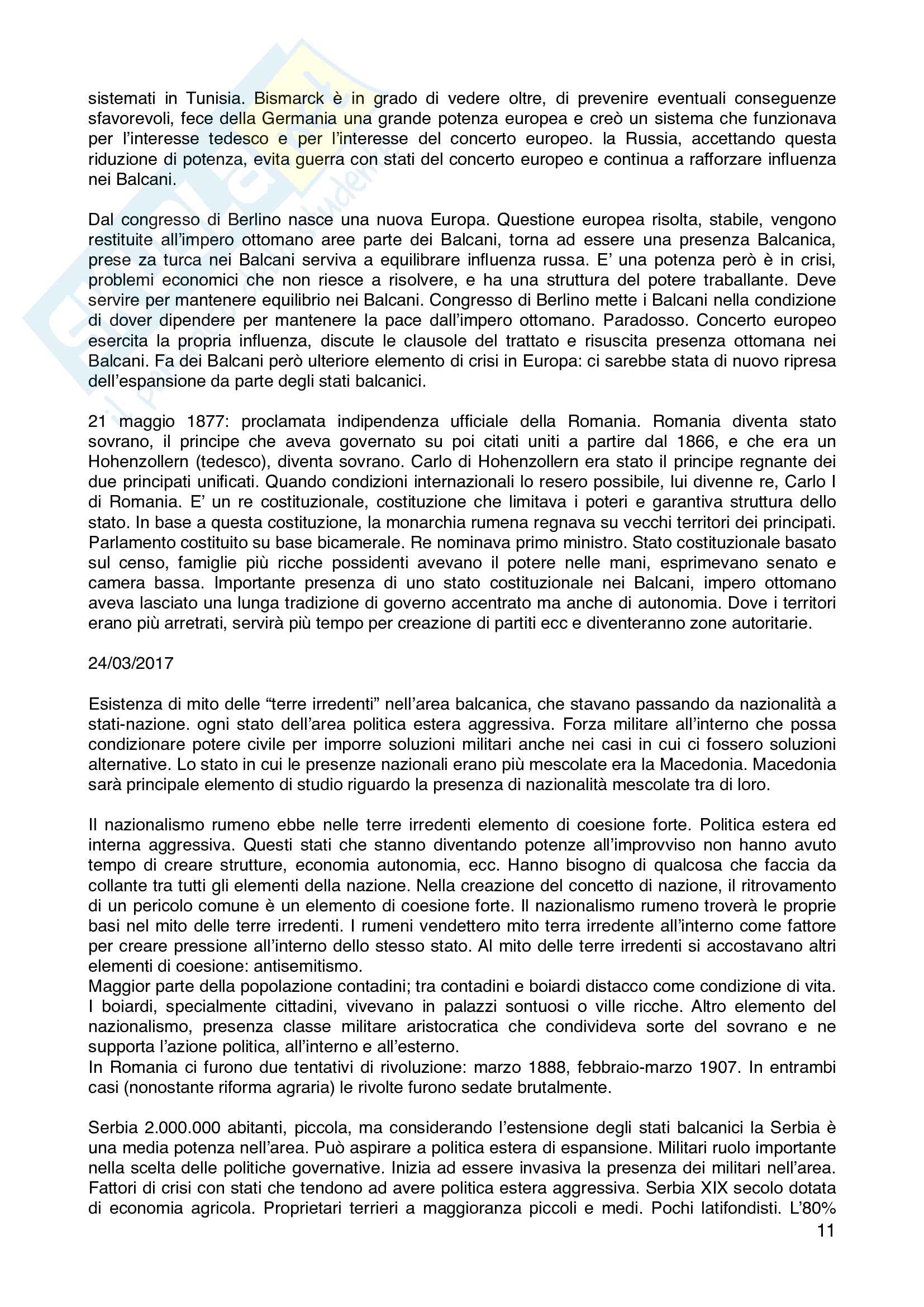 Appunti completi storia dell'Europa orientale, prof La Mantia Pag. 11
