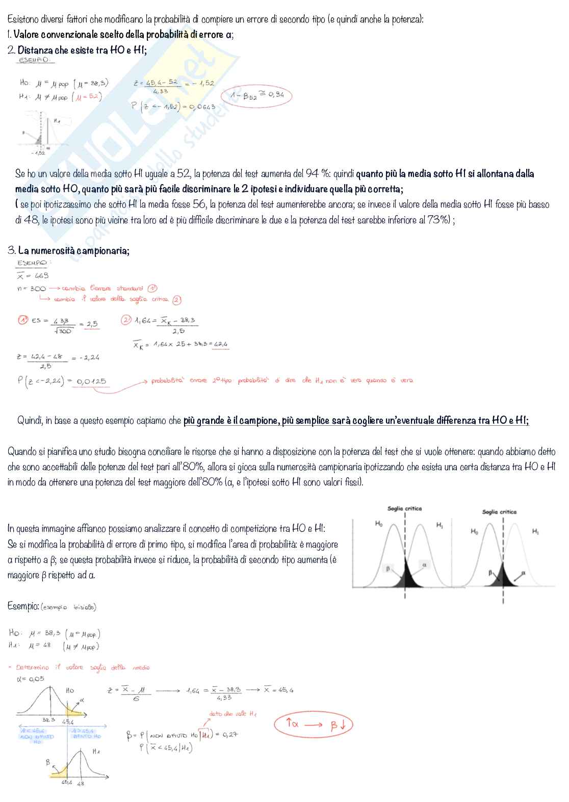 Statistica ed epidemiologia medica (parte2) Pag. 11