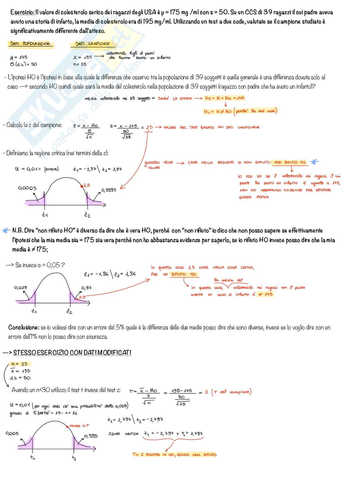 Statistica ed epidemiologia medica (parte2) Pag. 2