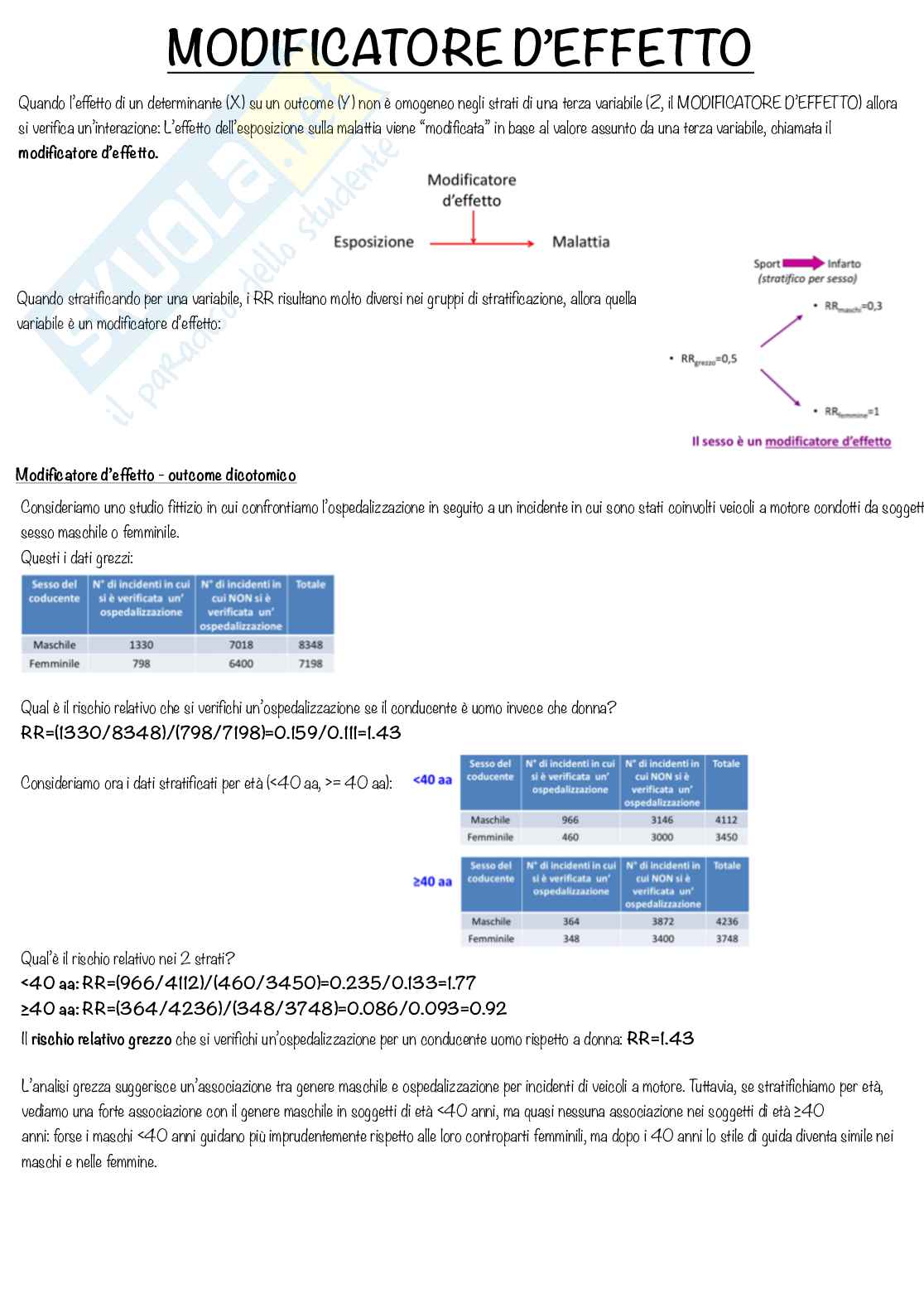 Statistica ed epidemiologia medica (parte2) Pag. 41