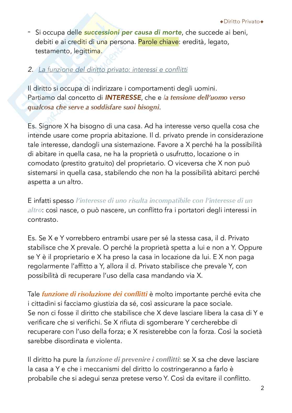 Diritto privato  Pag. 2