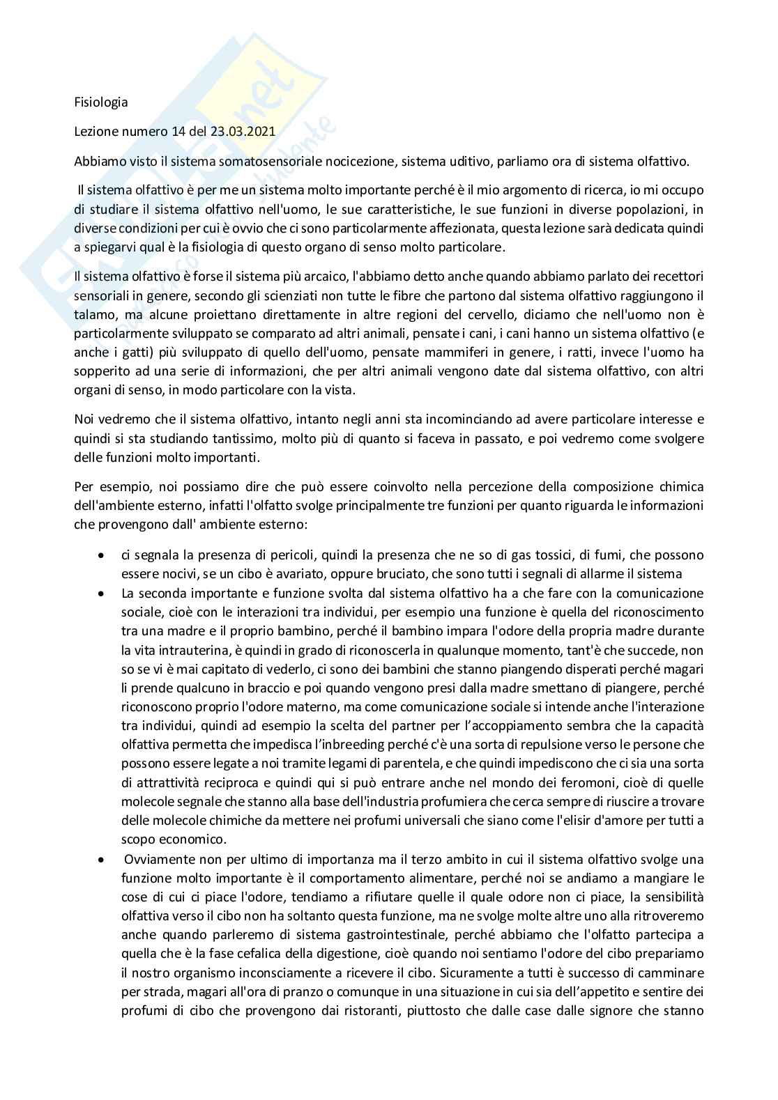 Fisiologia generale - Parte  4 Pag. 1