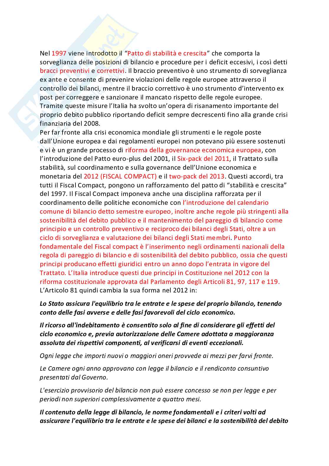 Fonti del diritto e procedure di bilancio Pag. 11
