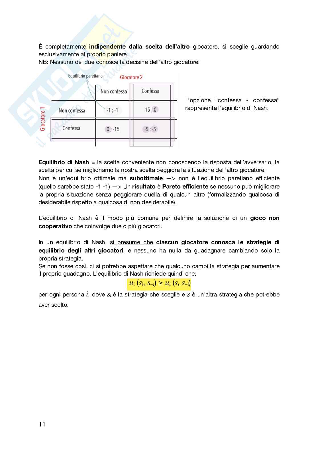 Appunti delle lezioni Fondamenti di economia comportamentale  Pag. 11