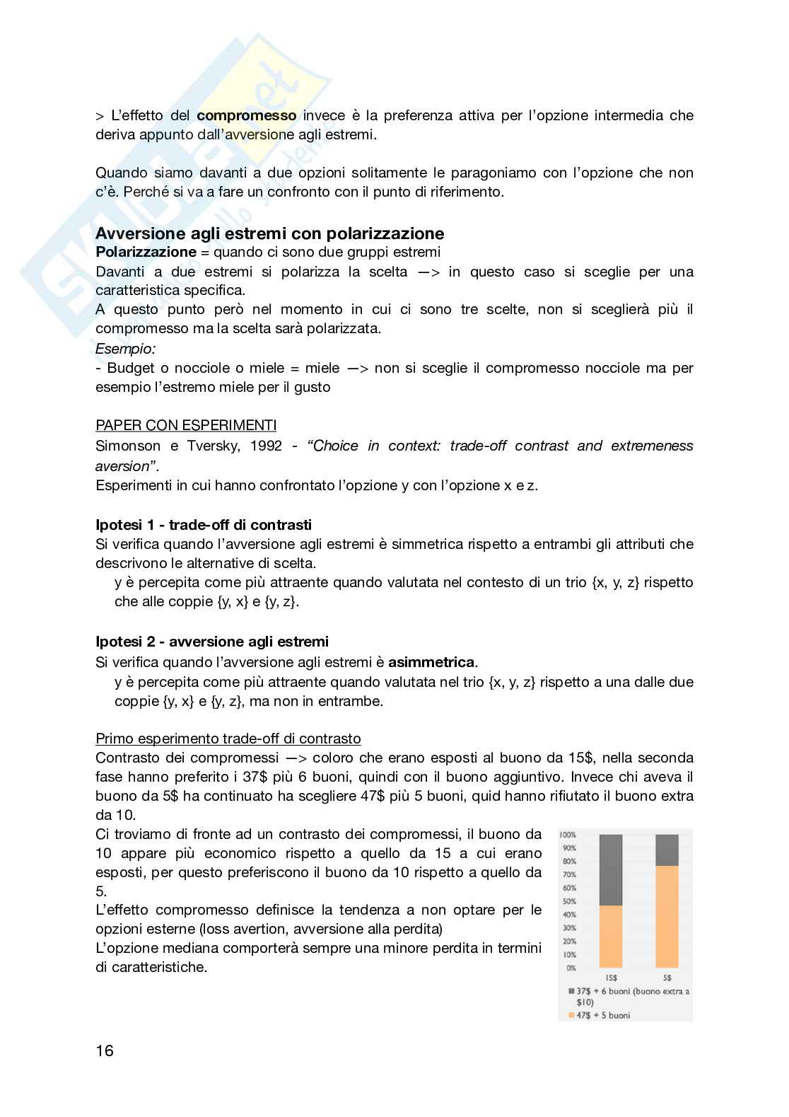 Appunti delle lezioni Fondamenti di economia comportamentale  Pag. 16