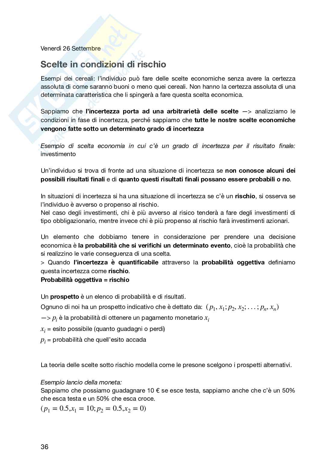 Appunti delle lezioni Fondamenti di economia comportamentale  Pag. 36