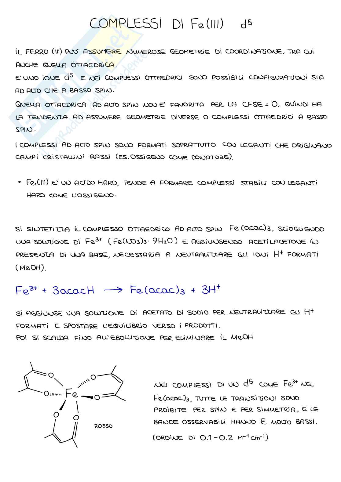 Laboratorio - ferro, rutenio Pag. 1