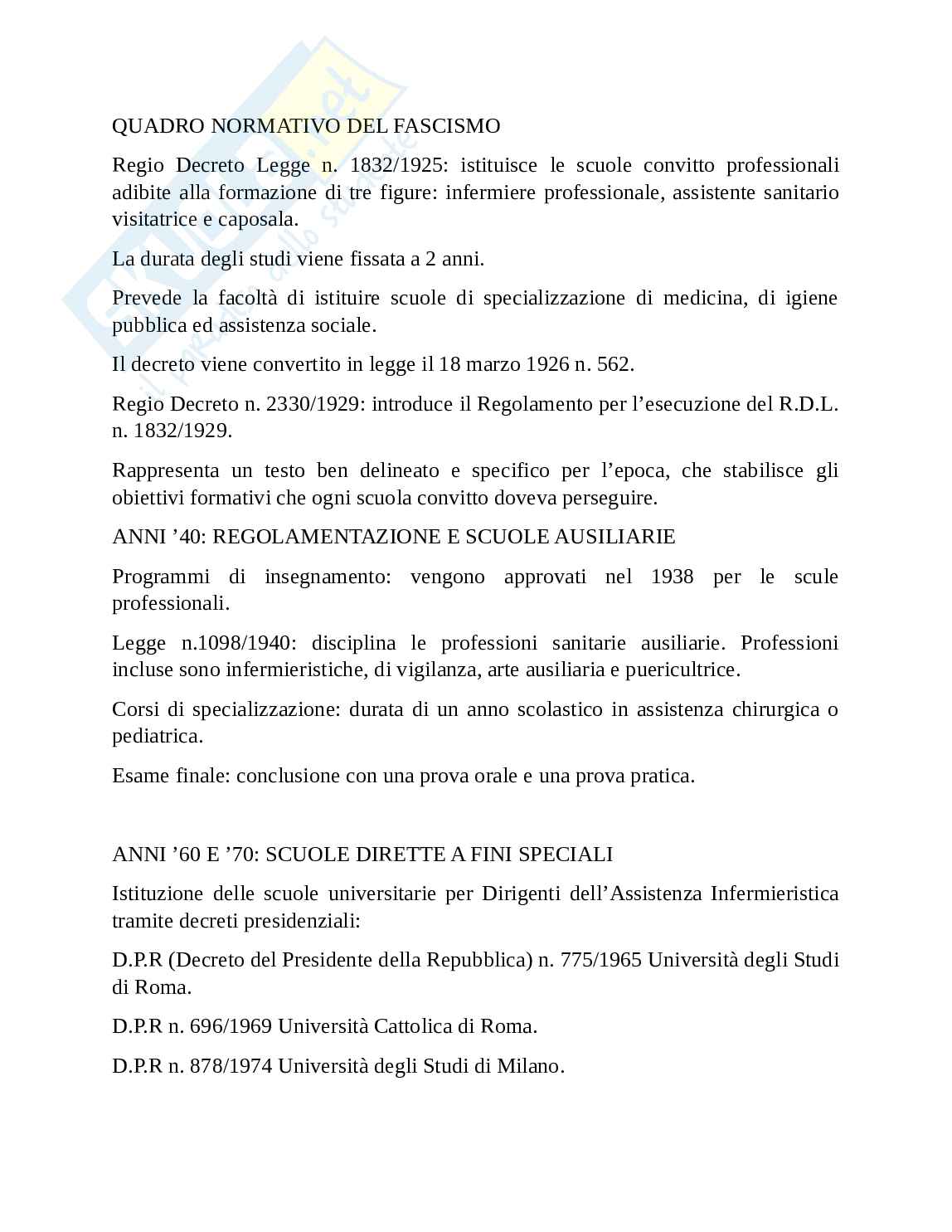  Formazione infermieristica: evoluzione del sistema formativo Pag. 2
