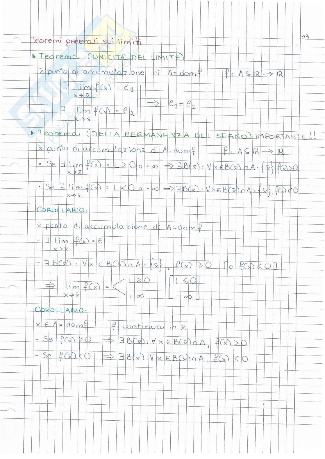 Appunti Analisi Matematica I Pag. 11