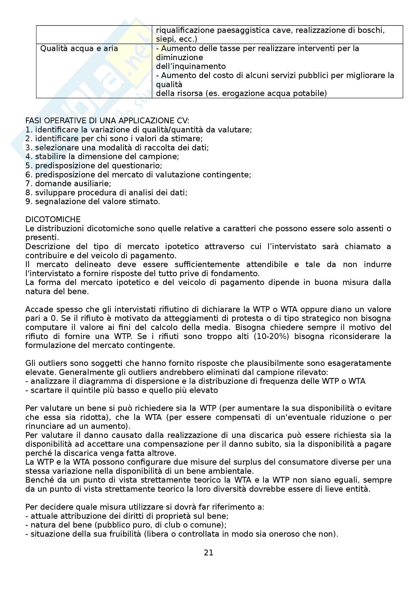Riassunto esame Estimo, prof. Tempesta Pag. 21