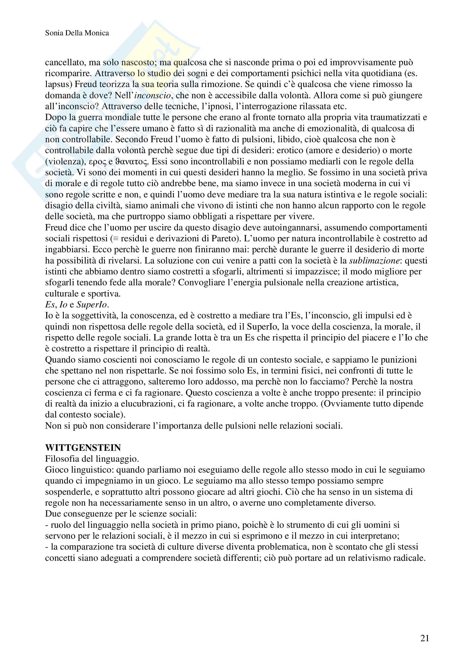 Riassunto esame Sociologia, prof. Cerulo, libro consigliato Il mondo in questione, Jedlowski Pag. 21