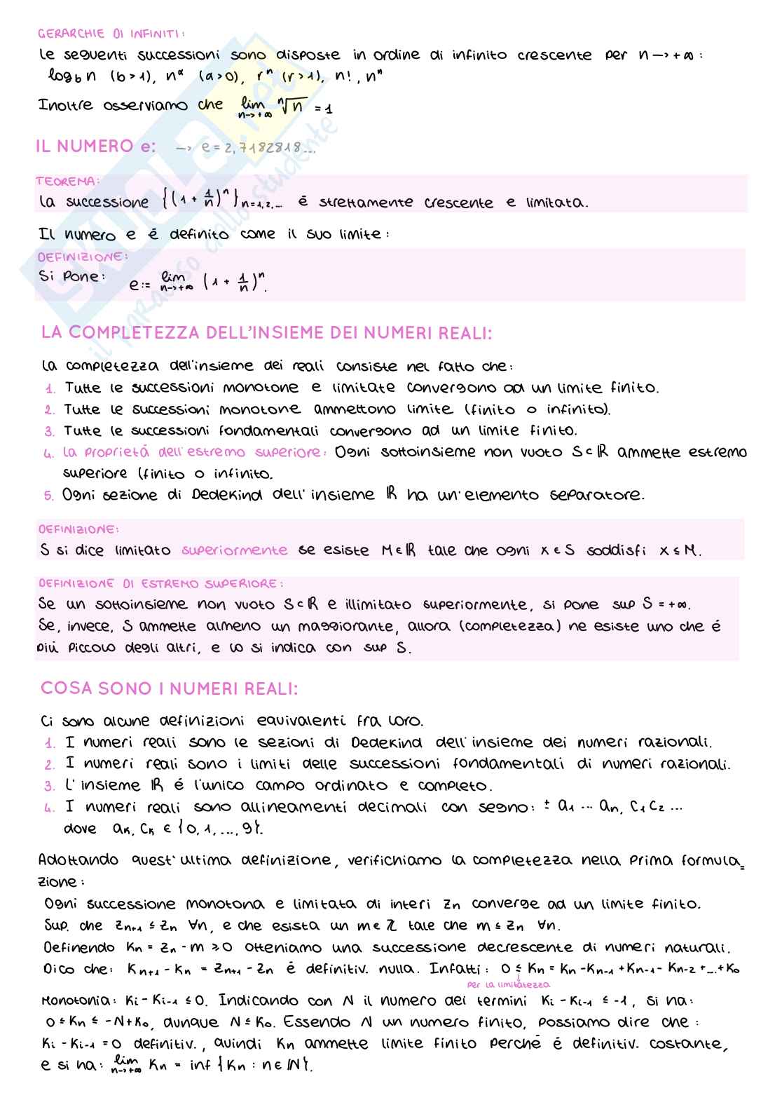 Teoria di Analisi matematica 1 Pag. 11