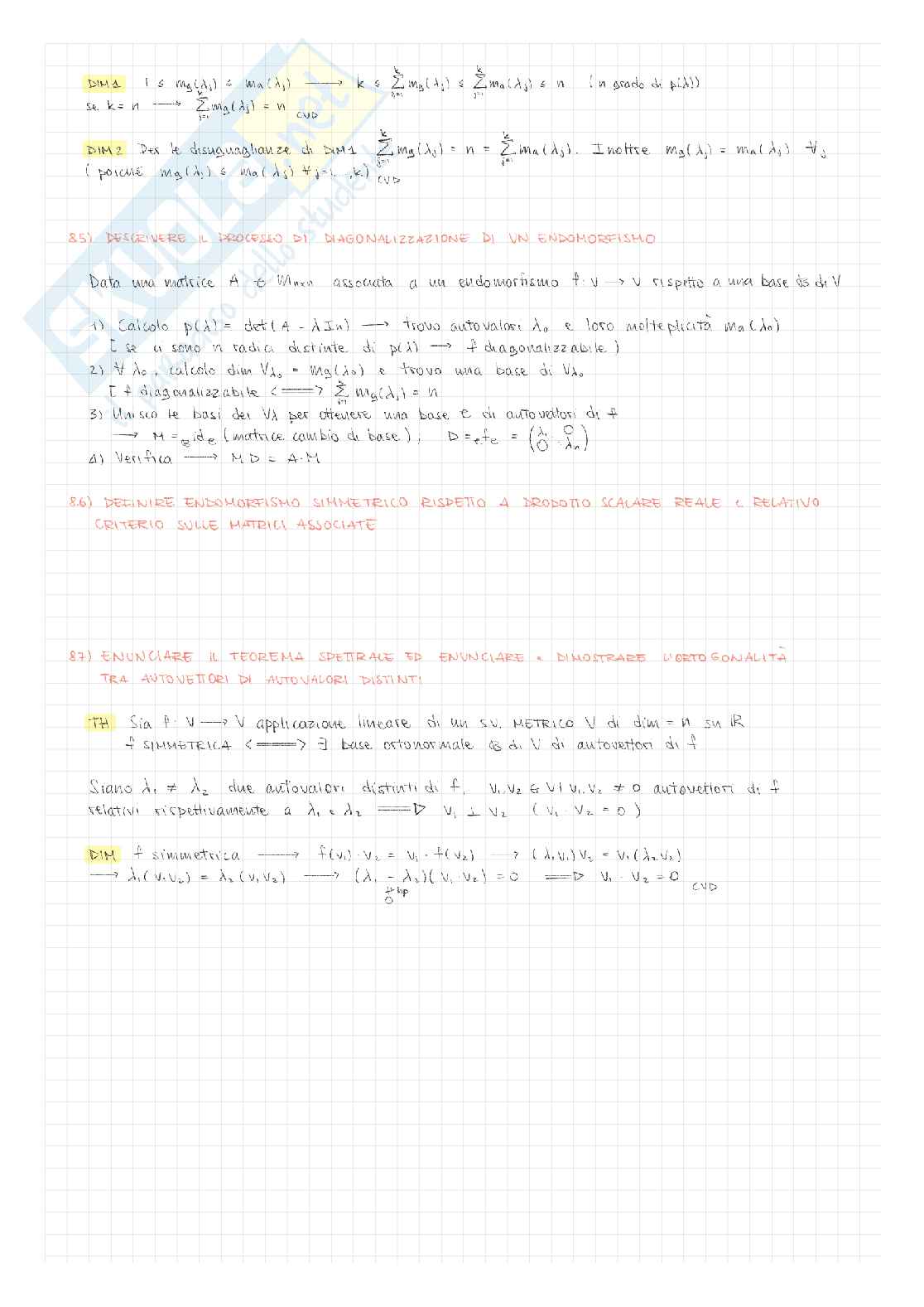 Appunti per l'orale di Algebra lineare   Pag. 16
